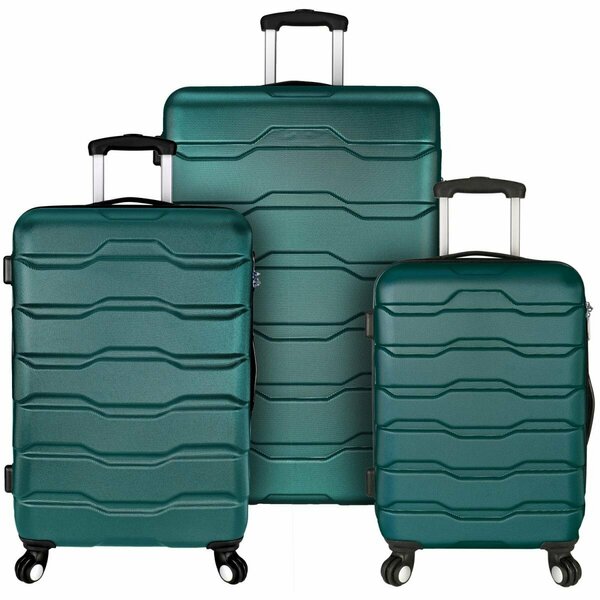 Elite Luggage Omni 3 Piece Hardside Spinner Luggage Set, Teal, 3PK EL09075E